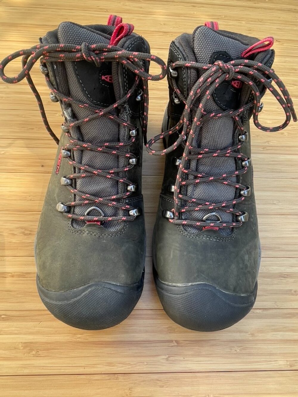 Keen Black and Red Women's Athletic Hiking Boots